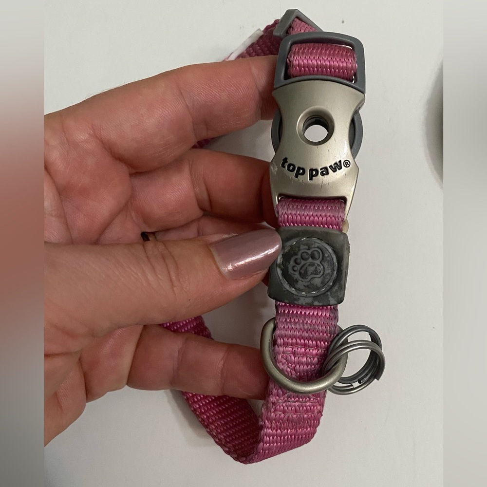Top Paw Pink MEDIUM ADJUSTABLE COLLAR